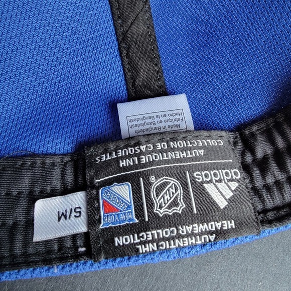 EUC New York Rangers‎ Adidas Size Small Medium Baseball Hat Cap Blue Fitmax - Picture 7 of 8